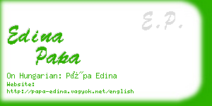 edina papa business card